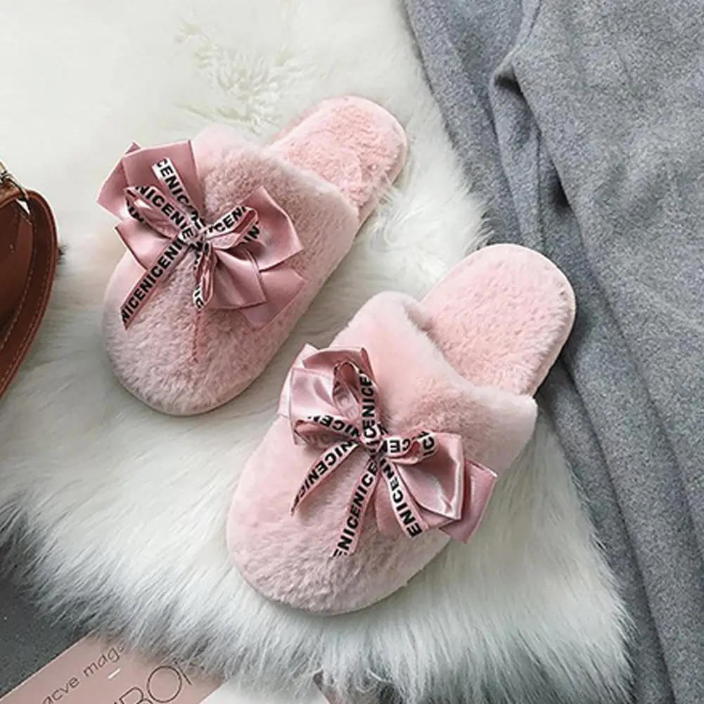 Женские модные тапочки зимняя теплая обувь слипоны на плоской подошве женские