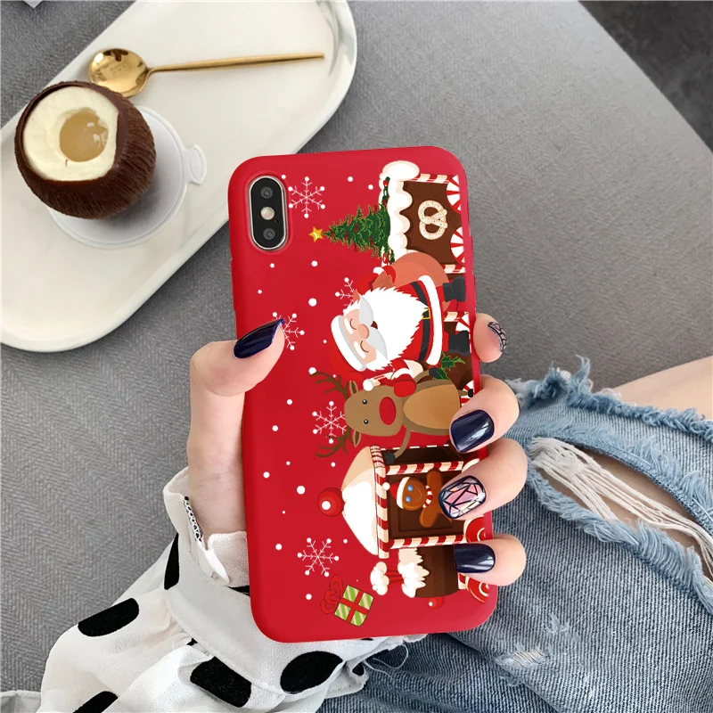 Kho-sdhp4wu Чехол с рисунком на год и Рождество для iPhone 11 Pro XS Max X XR, Мягкий Силиконовый ТПУ матовый чехол для iPhone 6, 6 S, 7, 8 Plus, 5 5S, чехлы - Цвет: Kho-sdhp4wu