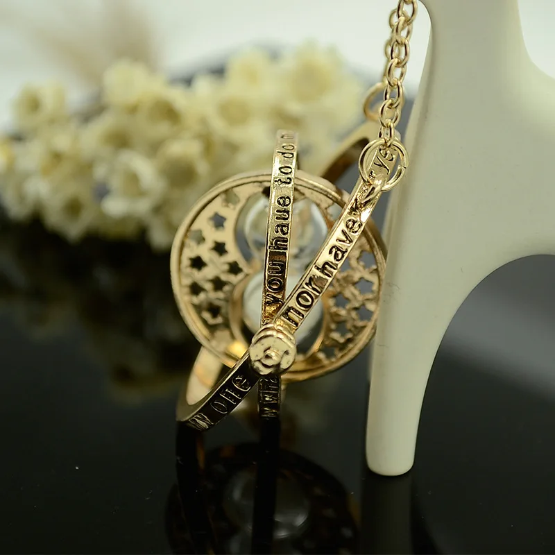 

Gift interesting funnel Multi-layer circle rotation Geometric round Hourglass Time converter Harry series Necklace gift jewelry