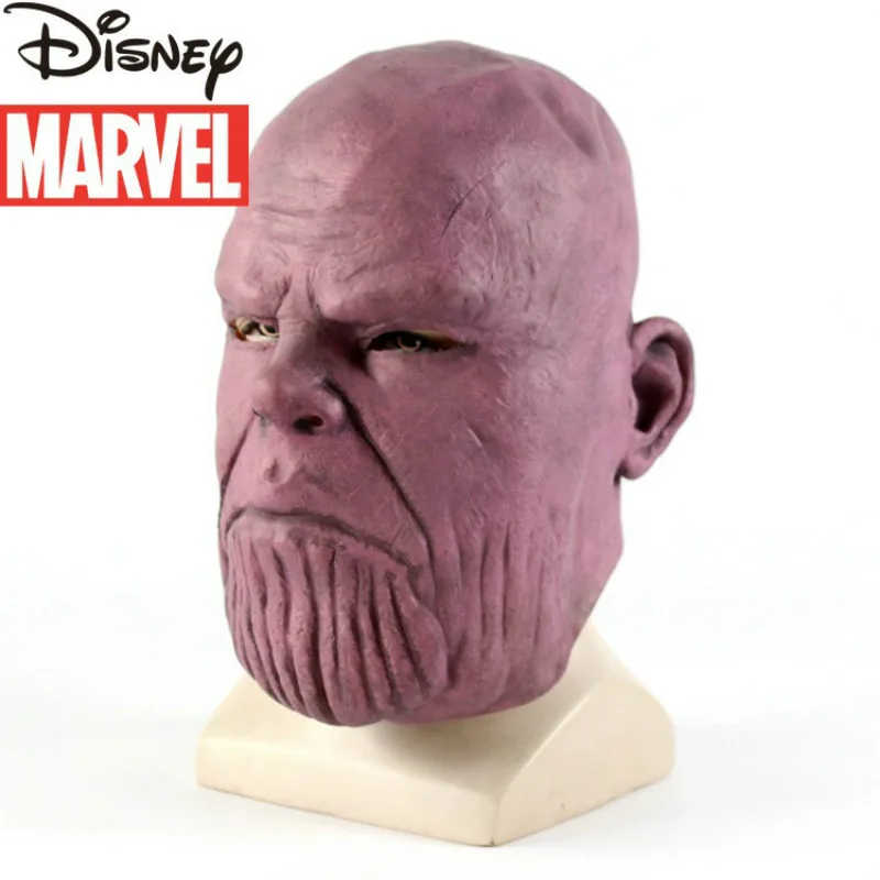 С героями Marvel Мстители танос головные уборы латексная маска для косплея|Реквизит