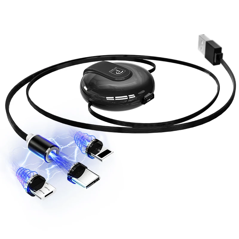 Магнитный кабель для IPhone samsung Micro USB для Xiaomi type C кабель для быстрой зарядки мобильного телефона Магнитный зарядный usb-кабель