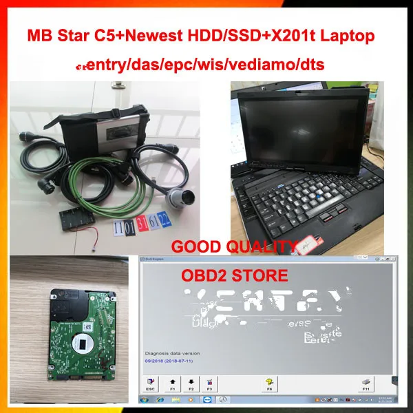 2019 Wifi MB Star C5 SD Подключение для автомобиля грузовика с программным обеспечением DTS