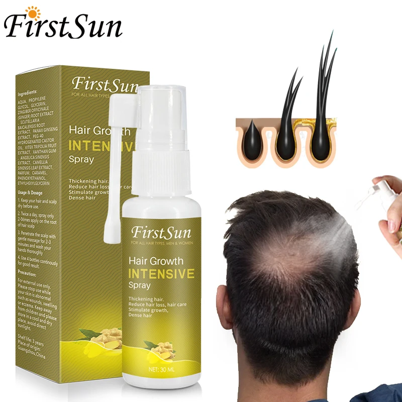 

Hair Growth Intensive Spray Stimulate Hair Growth Ginseng Ginger Extract Dense Thicken Hair Anti Hair Loss Essence Hair Care