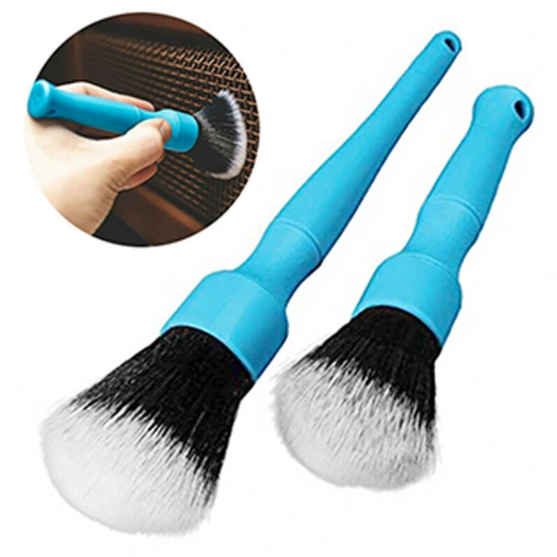 

1Pcs 24cm Blue Ultra-Soft Detailing Brush Super Dense Auto Interior Detail Brush With Synthetic Bristles Car Dashboard Duster