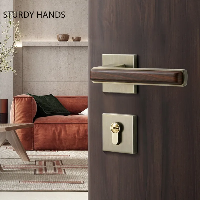 

Chinese Home Security Door Handle Locks Bedroom Zinc Alloy Mute Door Lock Indoor Universal Deadbolt Lock Hardware Accessories