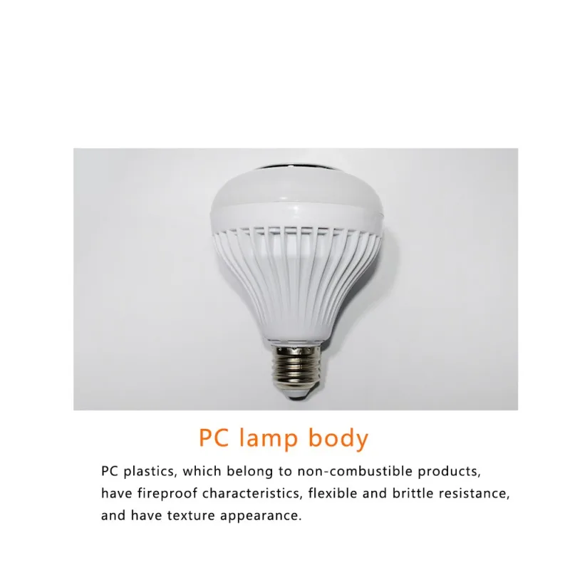 E27 LED Wireless Bluetooth Speaker 12W RGB Bulb Lamp 16 Colors Smart Led Light Music Player Audio Remote Control |