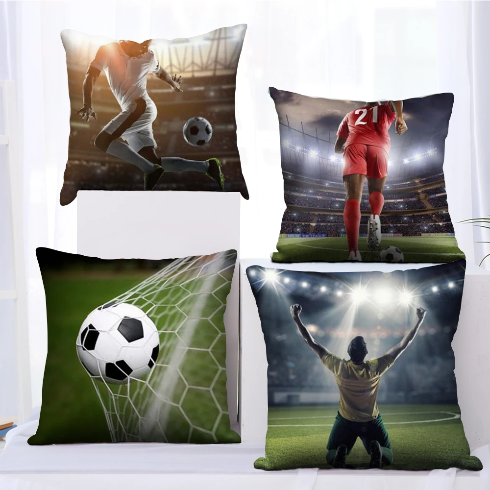 

Наволочка для диванной подушки, 45 х45 см, с принтом в виде футбола