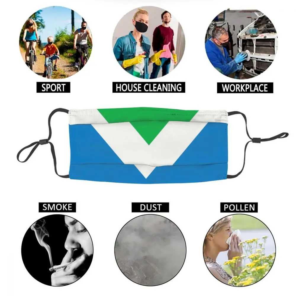 

Unisex Adult The Official Vegan Flag Mask for Face Anti Dust Protection Cover Respirator Washable Mouth Muffle