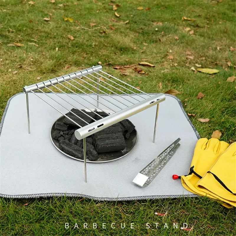 

Folding Portable BBQ Grill Stainless Steel BBQ Grill Barbecue Accessories For Home Park Camping Picnic Use Non-stick BBQ Tool