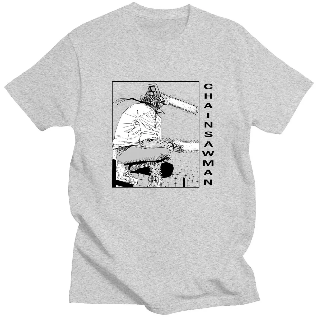 

New Style Chainsaw Man Printed Hip Pop T-shirts Funny Style T-shirts Couple Clothing Casual Daily Comfortable Fashion Streetwear