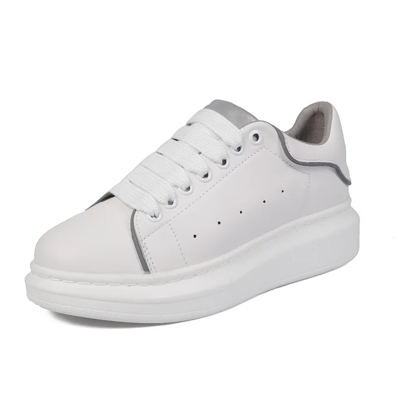 

Thick White Shoes Female Spring Models Wild Breathable Glow-in-the-Dark Thick Shoes