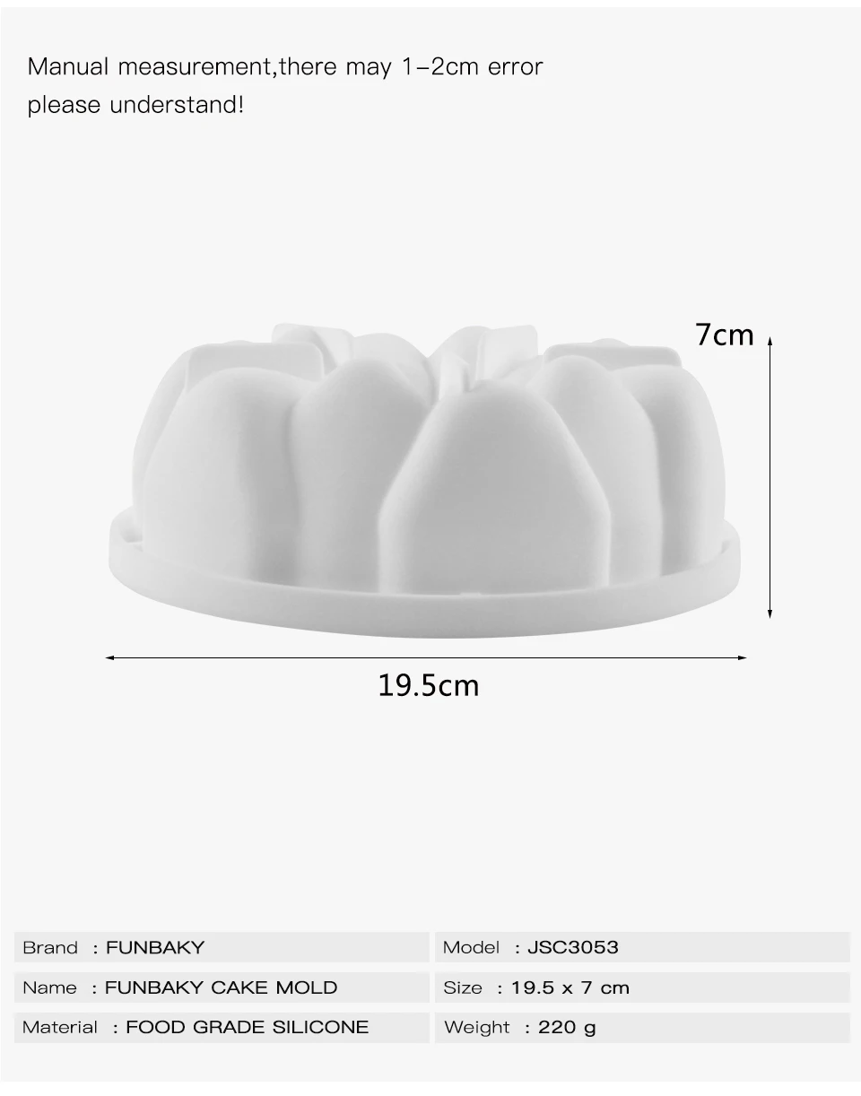 FUNBAKY 3D круглой формы силиконовые формы для торта украшения инструмент формы для выпечки коврик формы