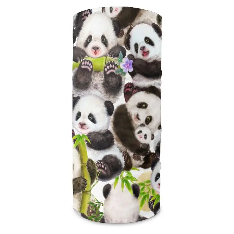 Бандана с бамбуковыми цветами и принтом панды маска для лица солнцезащитный шарф