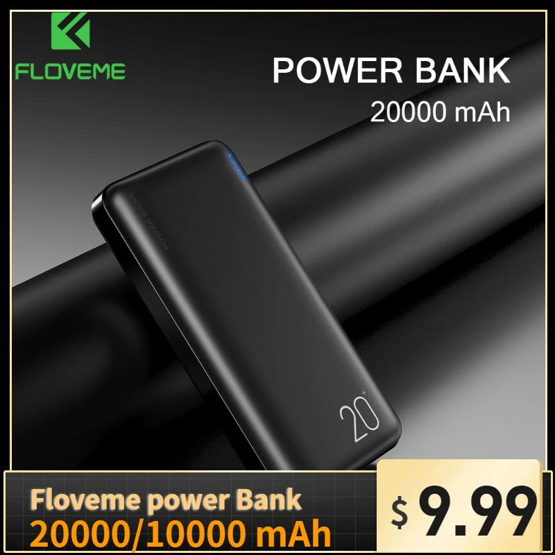 FLOVEME power Bank 10000/20000 мАч Универсальное портативное зарядное устройство для iPhone Xiaomi