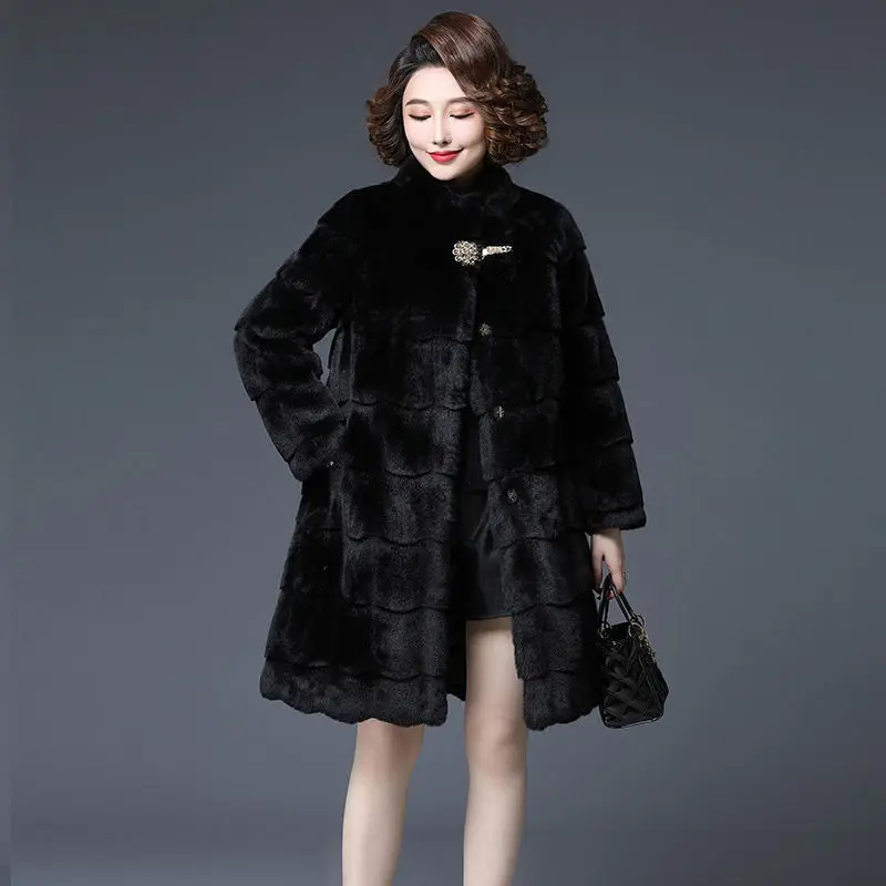Women real mink coats female mink fur coat genuine long fur coat ladies winter clothes oversize 6xl 5xl 7xl natura fur coats