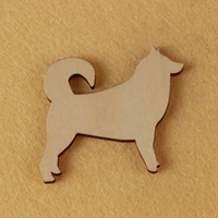 dog shape mascot laser cut christmas decorations silhouette blank unpainted 25 pieces wooden shape 0791