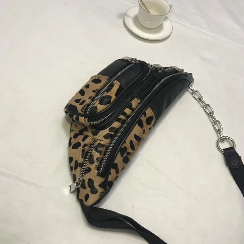 Поясная Сумка LJT Женская с цепочкой для путешествий в стиле хип хоп рок