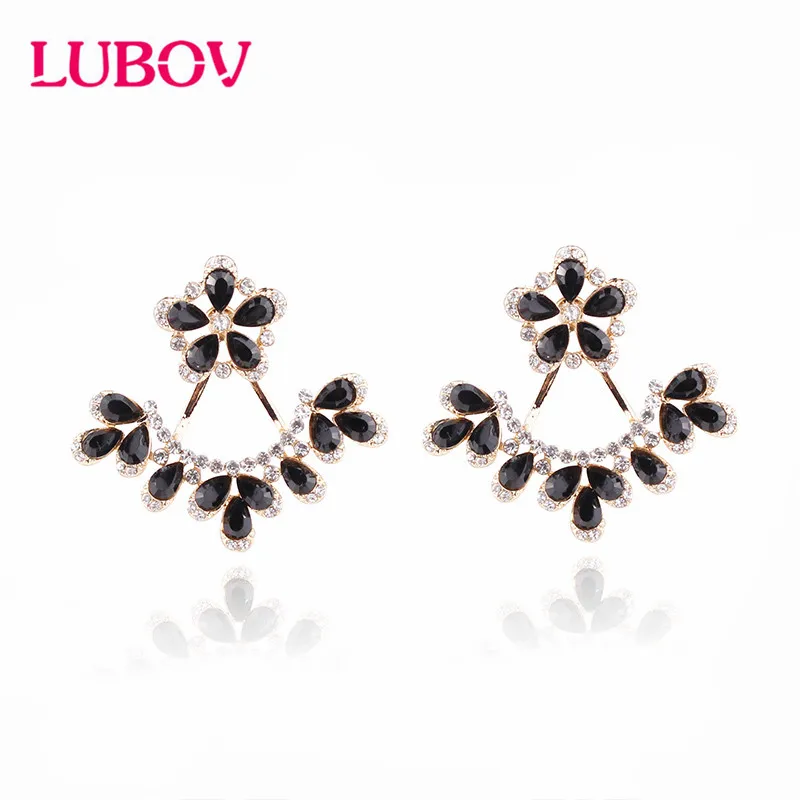 Женские серьги-гвоздики со съемными кристаллами 6 цветов | Украшения и аксессуары