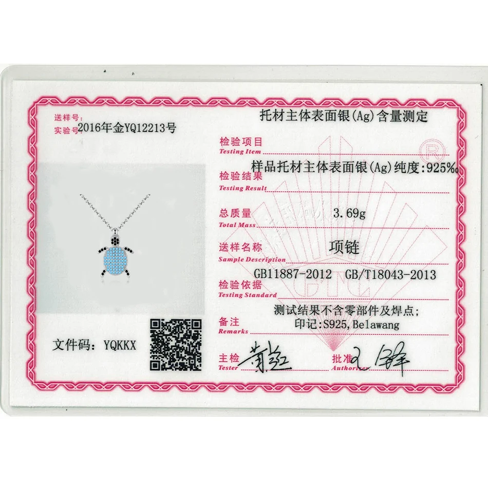 

Wholesale 5PCS 2019 New 925 Sterling Silver Fashion Sea Turtle Pendent Necklace for Women Jewelry Birthday Party Gift