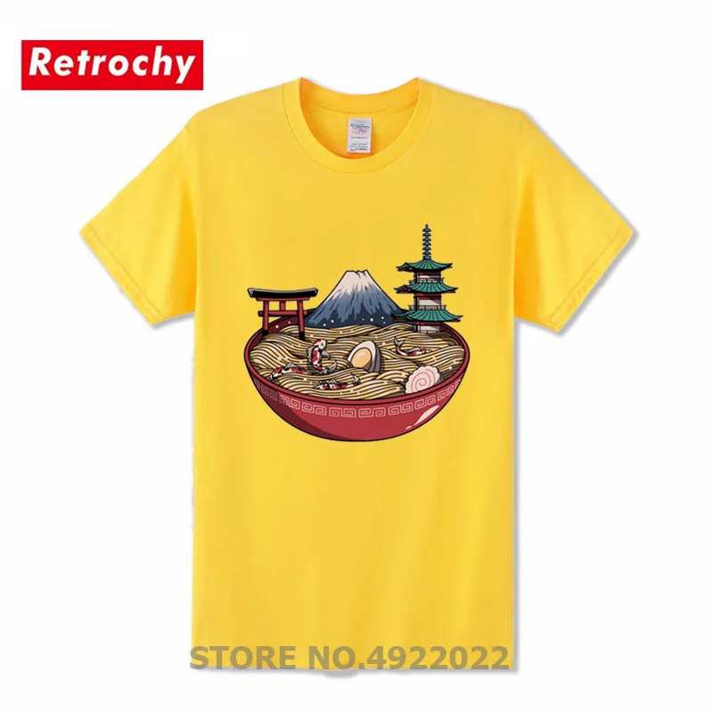 Обувь в японском стиле Харадзюку на Ramen кои Мужская футболка летняя одежда