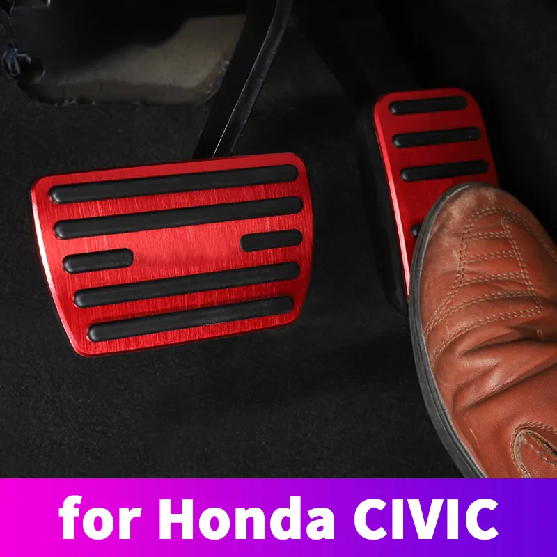 

Aluminum alloy brake and accelerator pedal cover, clutch pedal modification decoration For Honda Civic 10th 2016 2017 2018 2019