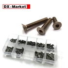 Набор титановых болтов с плоской головкой m2 m2.5 m3 m4 m5 m6, Набор шестигранных титановых винтов DIN7991, E019