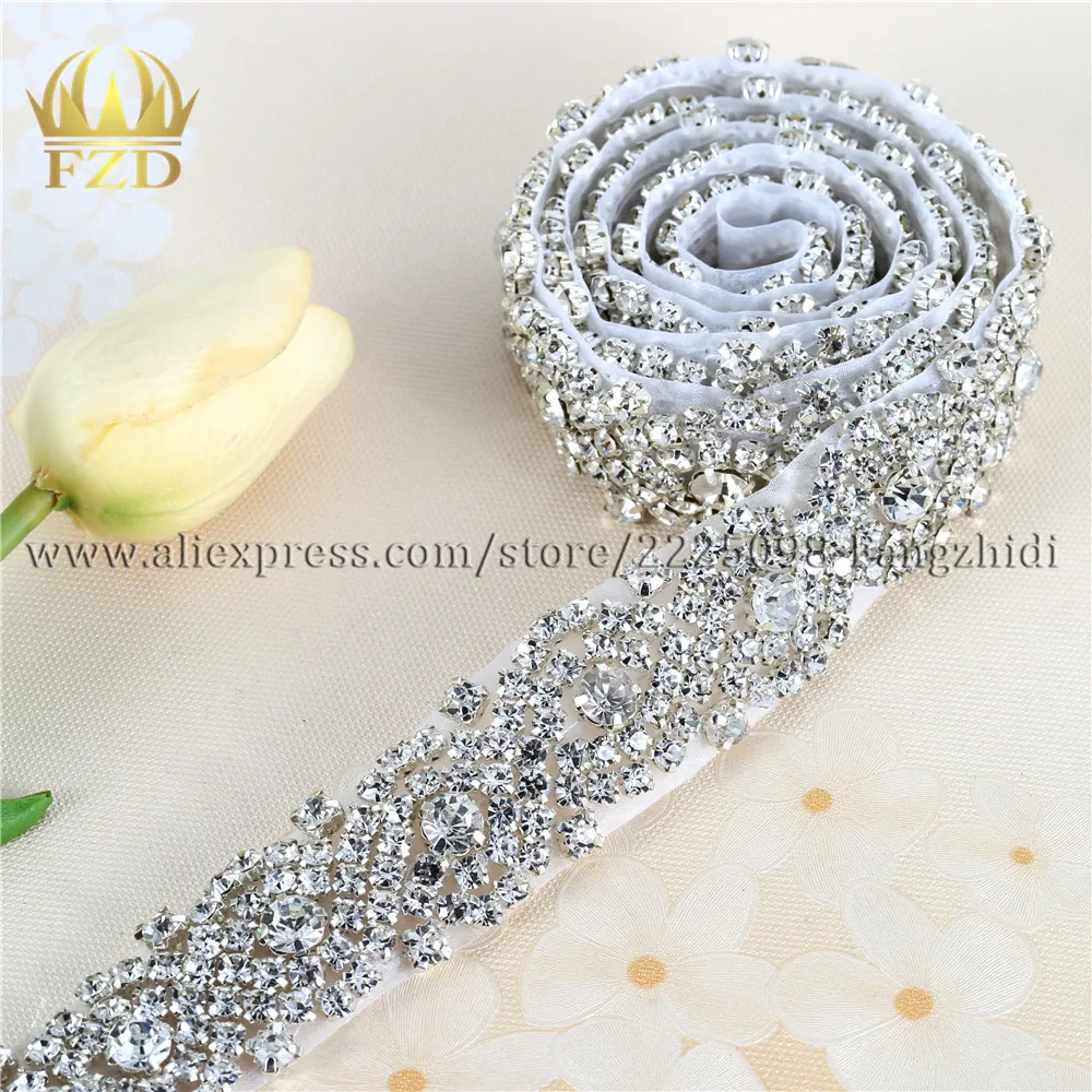 (10 ярдов) оптовая продажа 1 ярд серебристого шитья на кристаллах из бисера железа