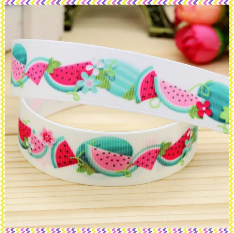 

DHK 7/8 ''5 ярдов корсажная лента с принтом арбуза головной убор бант для волос сделай сам украшение для вечеринки OEM оптовая продажа 22 мм E994