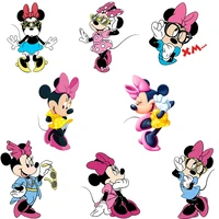 kawaii mickey minnie mouse patches for clothing transfers for girls cartoon clothes for kids disney appliques christmas gifts