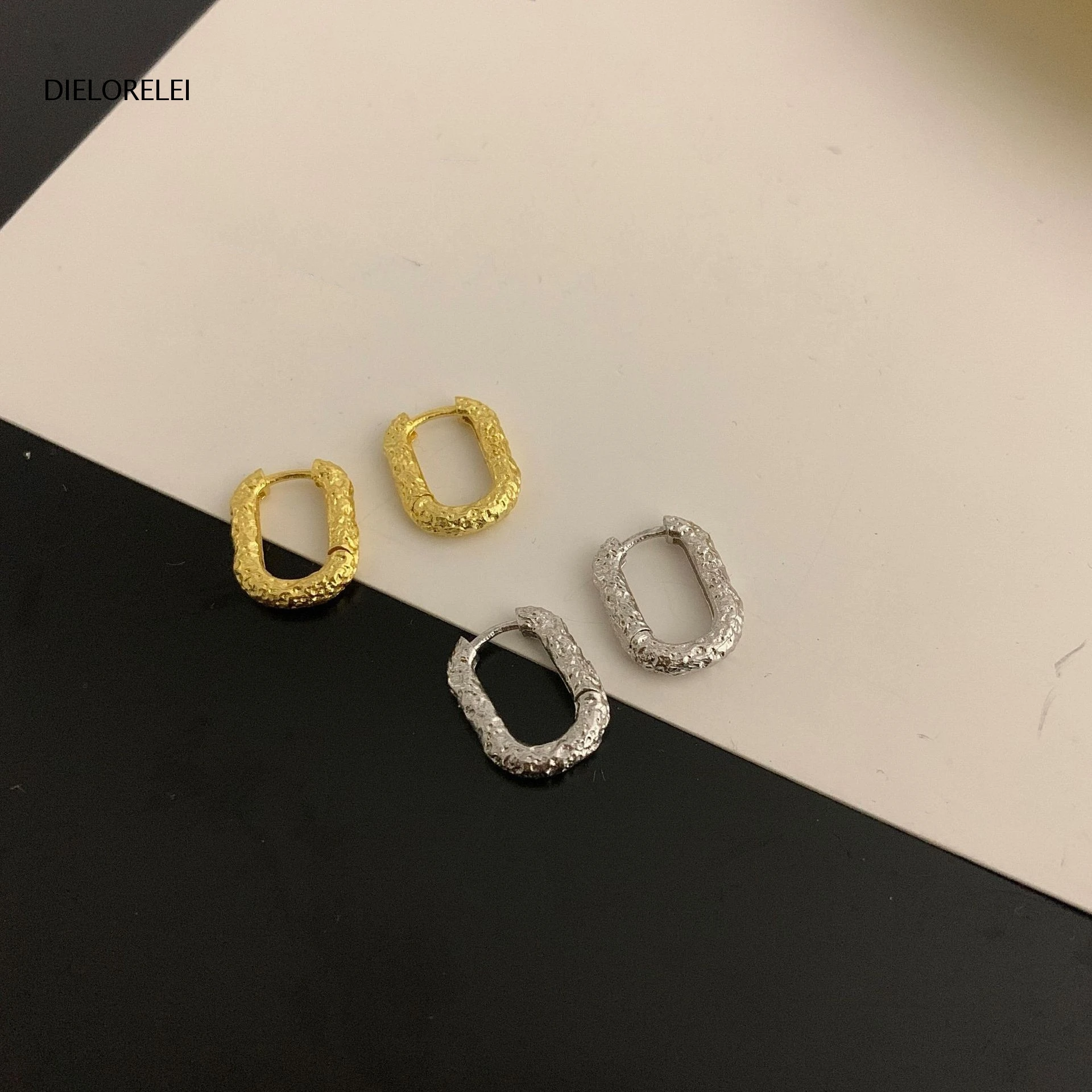 

DIELORELEI 925 Sterling Silver Minimalist Niche Hoop Earrings Girls For Women Accessories Gift Jewelry