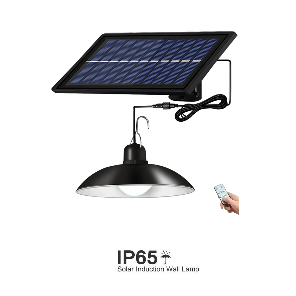 

Retro Lampshade Solar Pendant Lamp Led Outdoors Indoor Chandelier Solar Light White Garden Lighting for Home Courtyard Decoratio