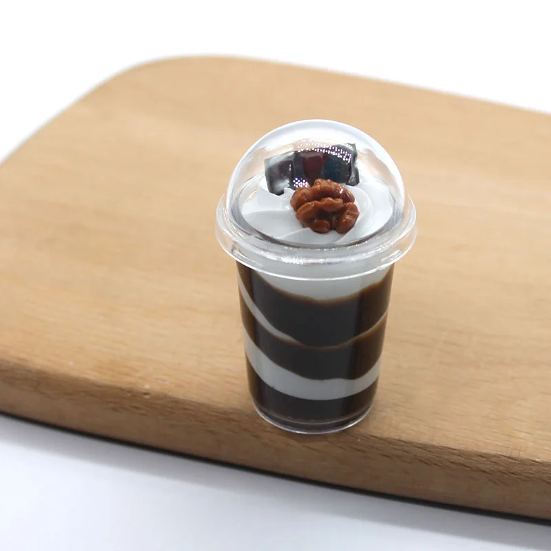 Мода Мороженое Кофе брелок для ключей женщин милый креативный Boba Bubble напитки