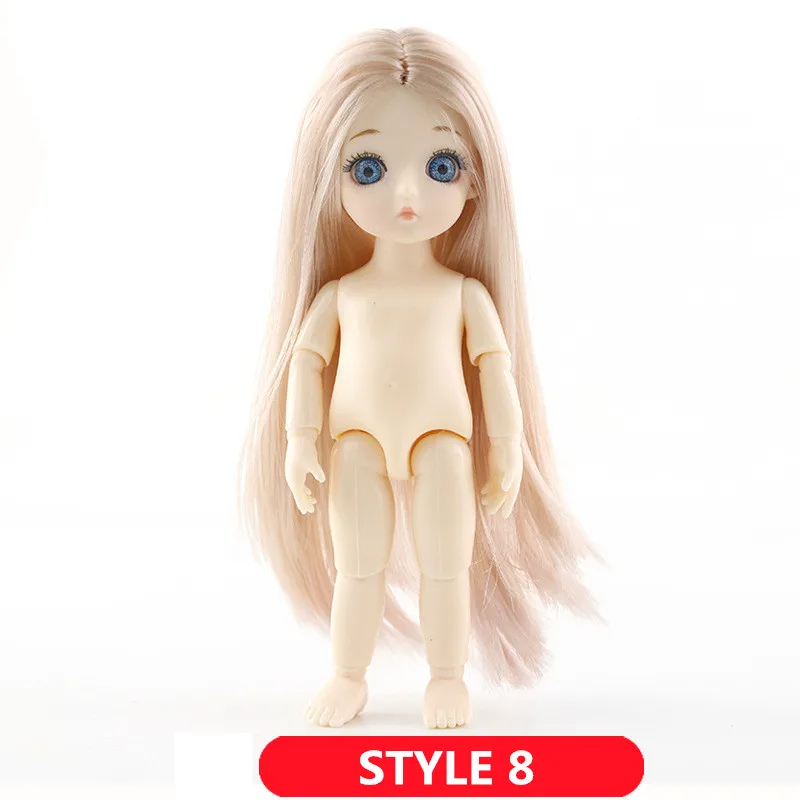 1/12 BJD куклы 13 суставов DIY милые куклы принцессы 16 см 3D глаза ручной работы оригинальные куклы для девочек игрушки для детей подарки на день рождения