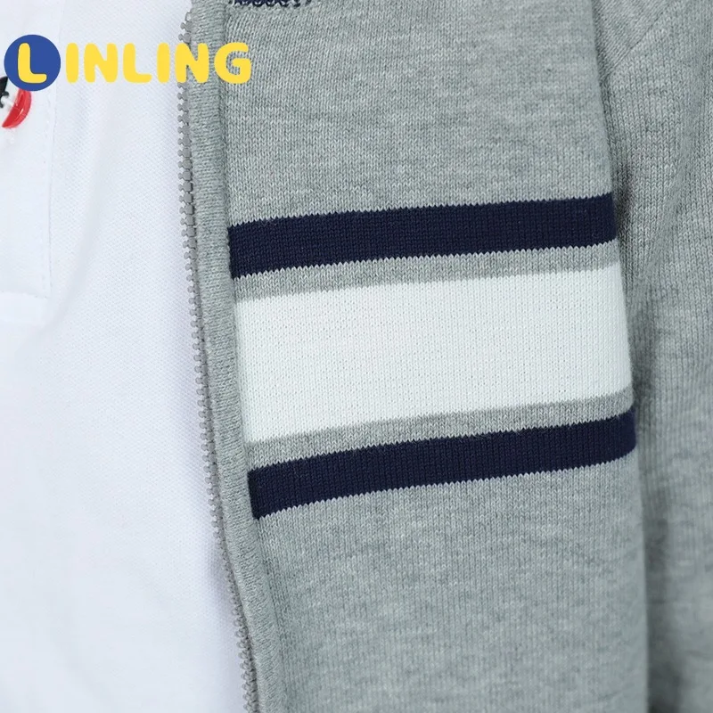 

LINLING Kids Uniform Child Long Sleeve School Uniform British Children's School Wear Primary Students Class Clothes V235