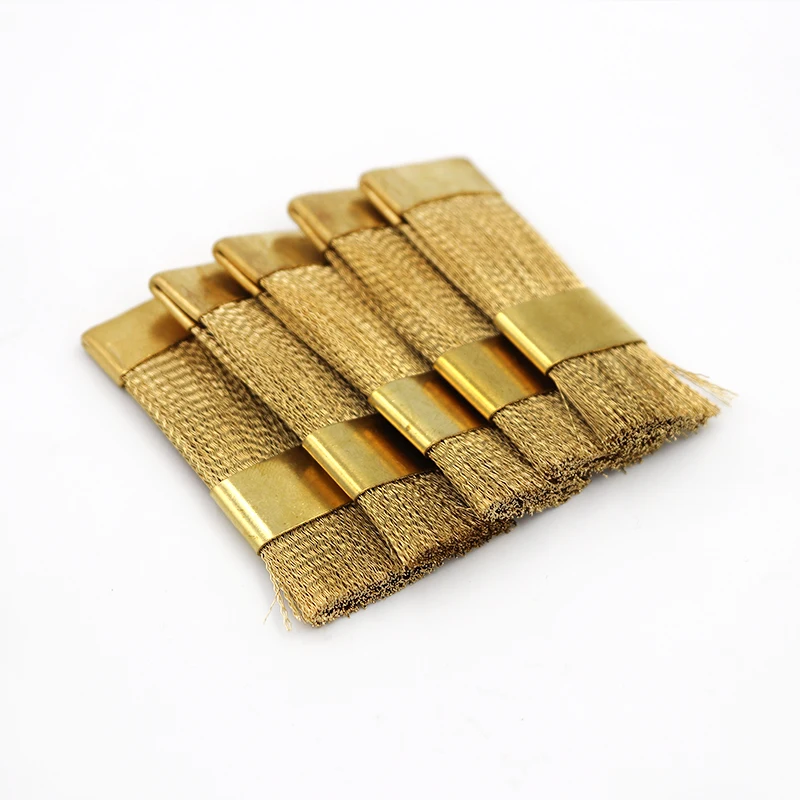 10 шт Чистящая латунная проволочная щетка для ногтей сверла чистящая медная