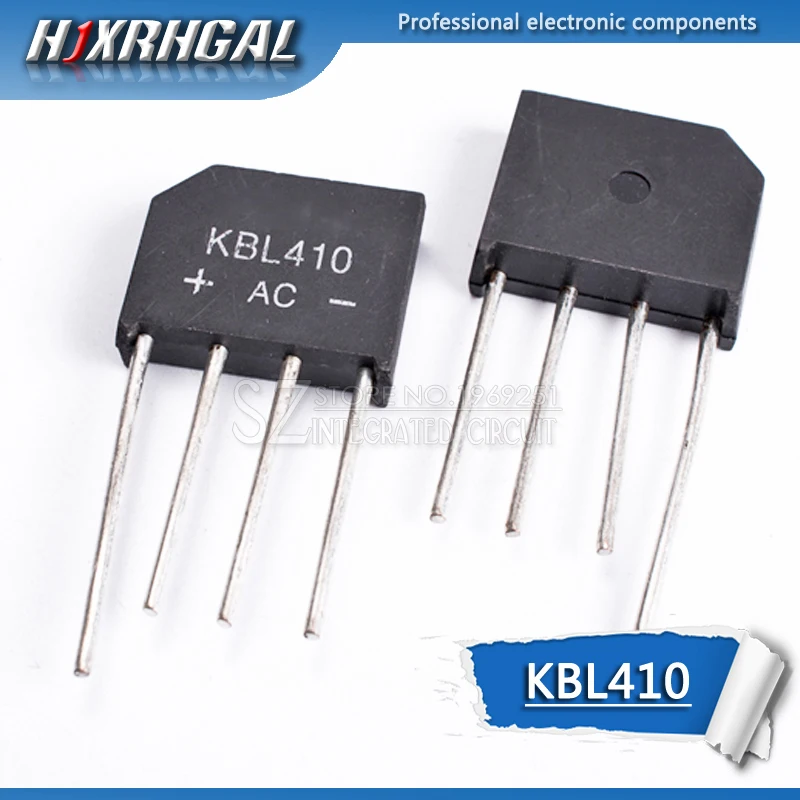 1 шт. KBL410 KBL-410 4A 1000 в мостовой выпрямитель однофазный диод | Электронные компоненты