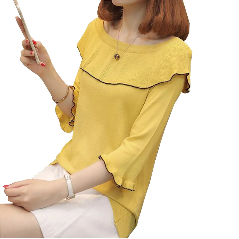 Женский модный свитер пуловер женский тонкий свободный с вырезом лодочкой