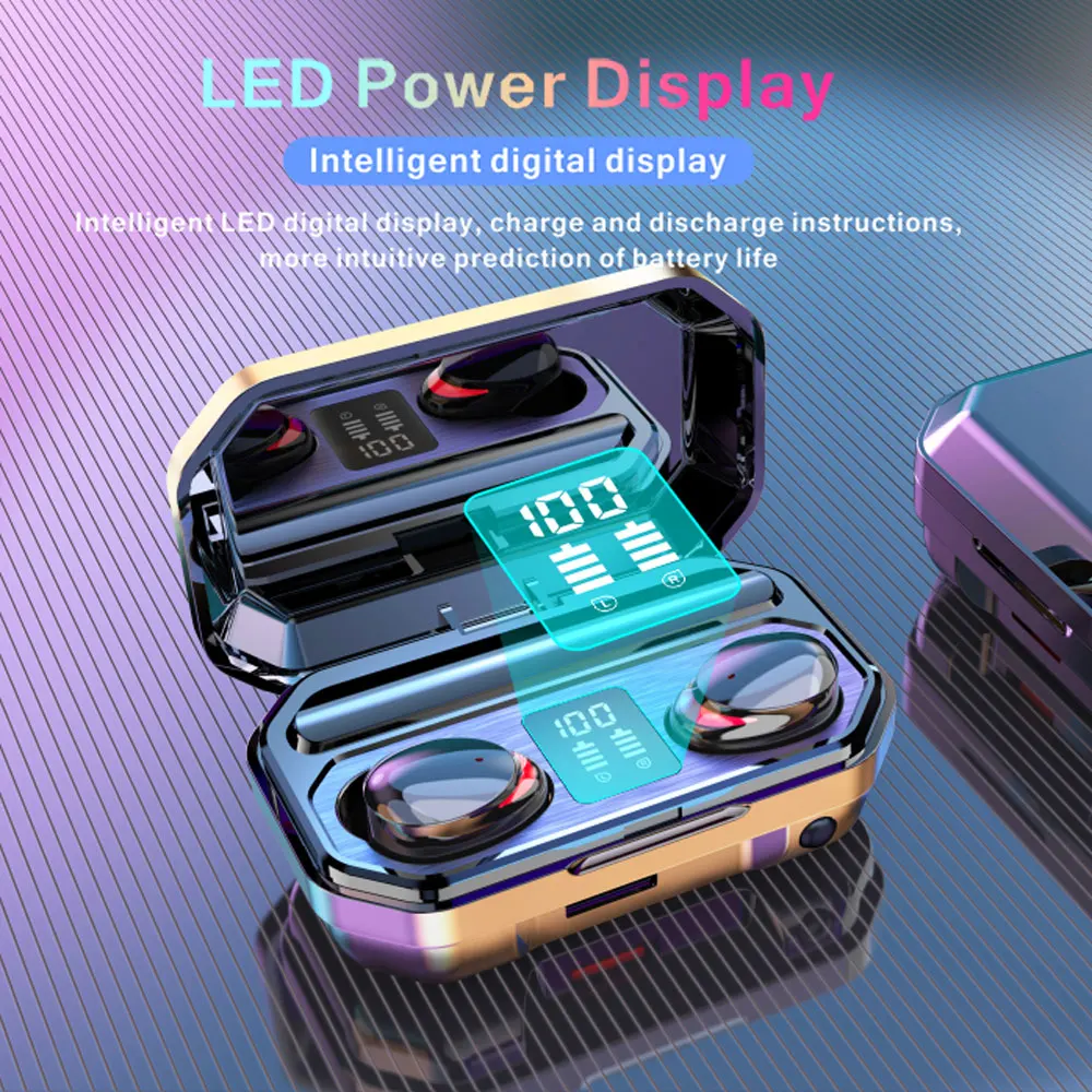 Наушники Bluetooth беспроводные с микрофоном спортивные Игровые наушники Tws 3D стерео