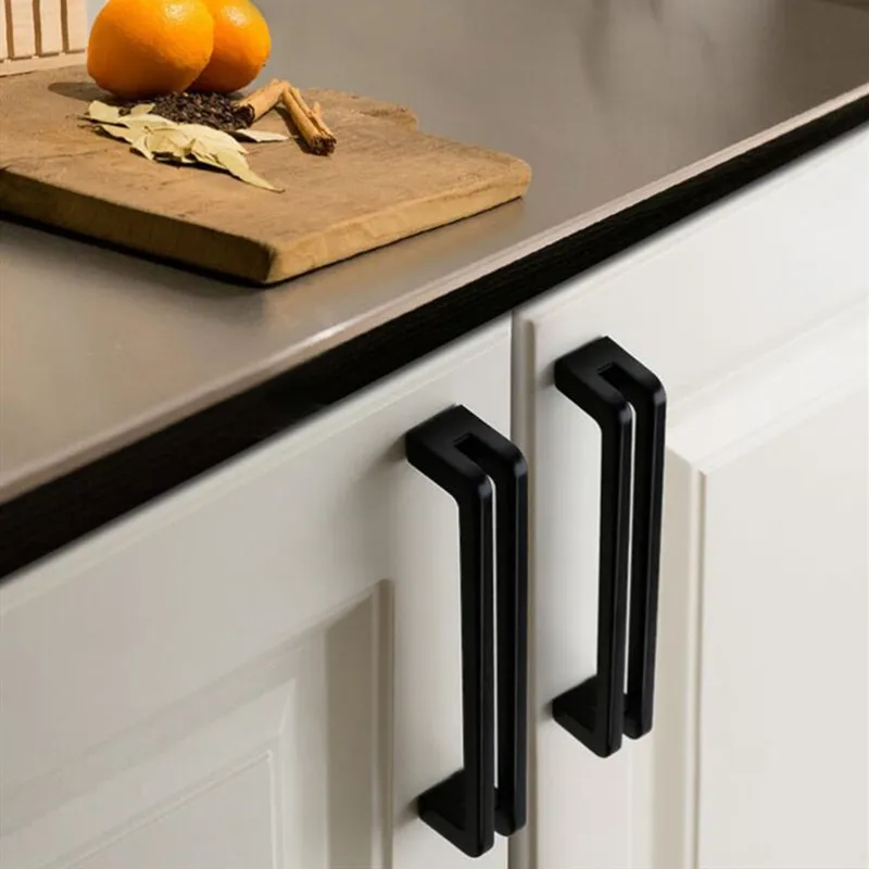 KK & FING современные черные ручки и для выдвижных ящиков из цинкового сплава