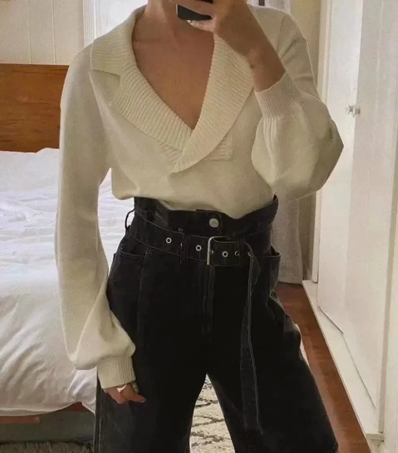 Jenny&Dave  Loose  Boyfriend Jeans Ins Blogger Vintage Mom Jeans Woman England High Street Washed High Waist  Sashes For Women