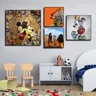 5D алмазная живопись Микки Маус Король Лев мультяшный плакат алмазная живопись искусство картина для гостиной Детская комната украшение