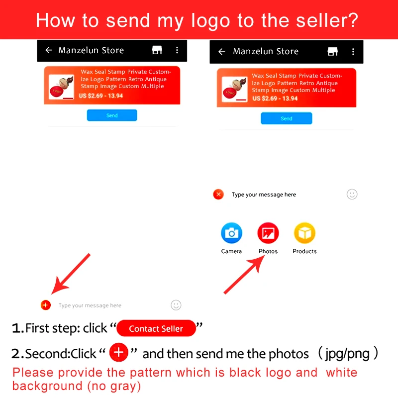 Чернильный штамп с изображением персонального логотипа деревянная ручка