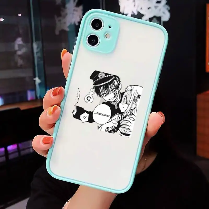 

Jamular Toilet Bound Hanako Kun Phone Cases Matte transparent For blue iPhone 12 Mini 11 Pro XR XS Max 7 8 Plus X Back Cover