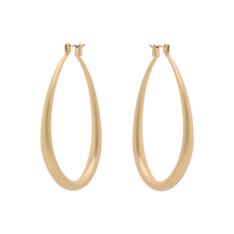 Женские Матовые Круглые серьги кольца Badu большие золотистые клипсы овальной