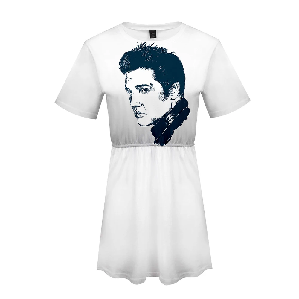 Летнее платье с коротким рукавом для певицы и актера Elvis Presley Rock | Женская одежда