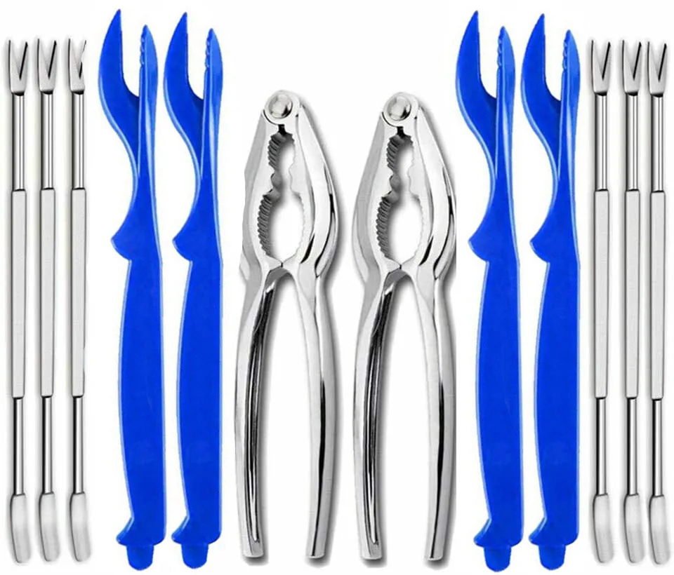 

Seafood Tool Nut Forks Opener Cracker Crackers Seafood Tools Lobster Clamp Pliers Clip Pick Set