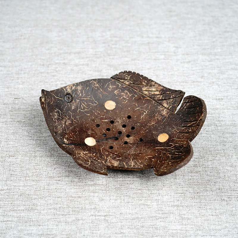 

Creative random style Handmade Natural Coconut Wooden Soap Box Bathroom Holder