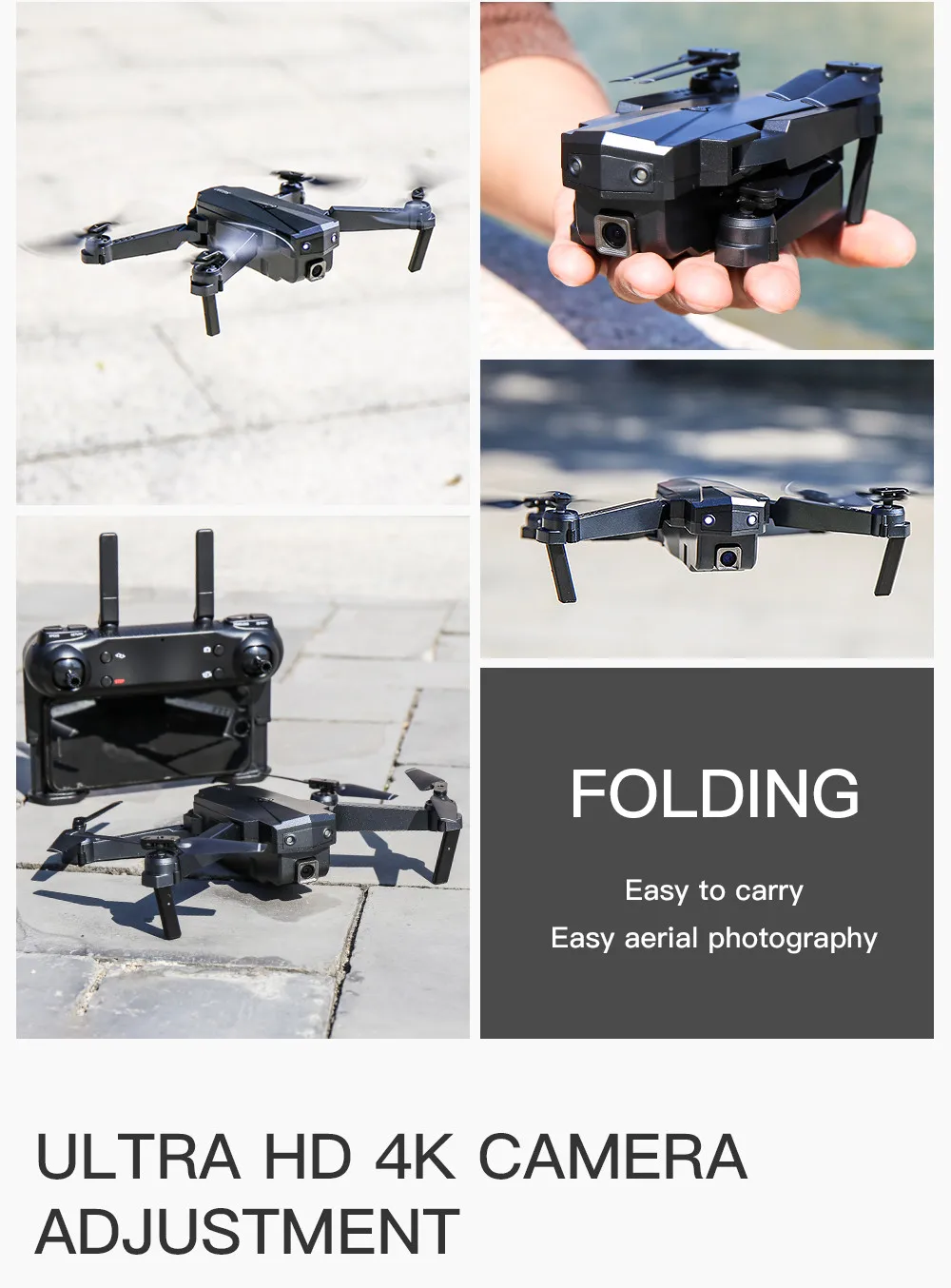 Дрон складной Sg107 4k Wi-Fi Fpv Hd-камера | Игрушки и хобби