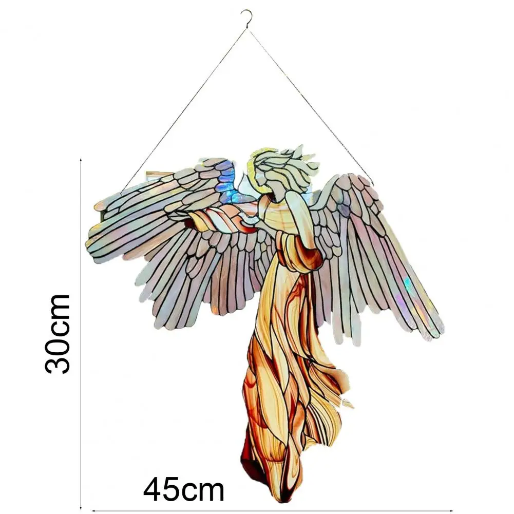 

Hot sale Angel Hanging Pendant Realistic Exquisite Multicolor Art Garden Angel Wing Decoration Ornament Accessories Home Decor