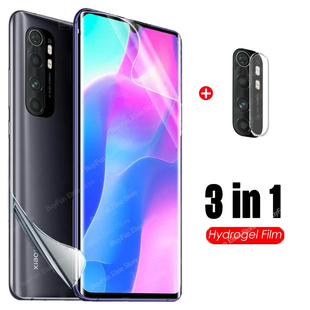 Гидрогелевая пленка на экран заднюю панель камеру для Xiaomi Mi Note 10 lite pro 9 в